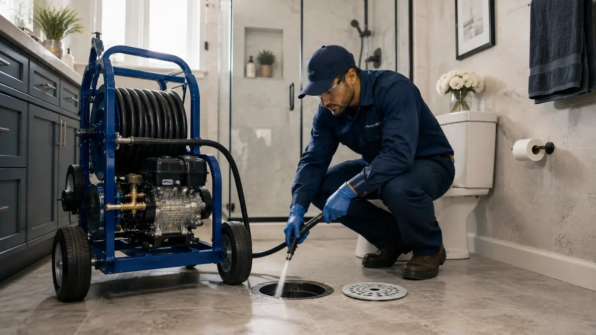 Bathroom Drain Hydro Jetting in Poway