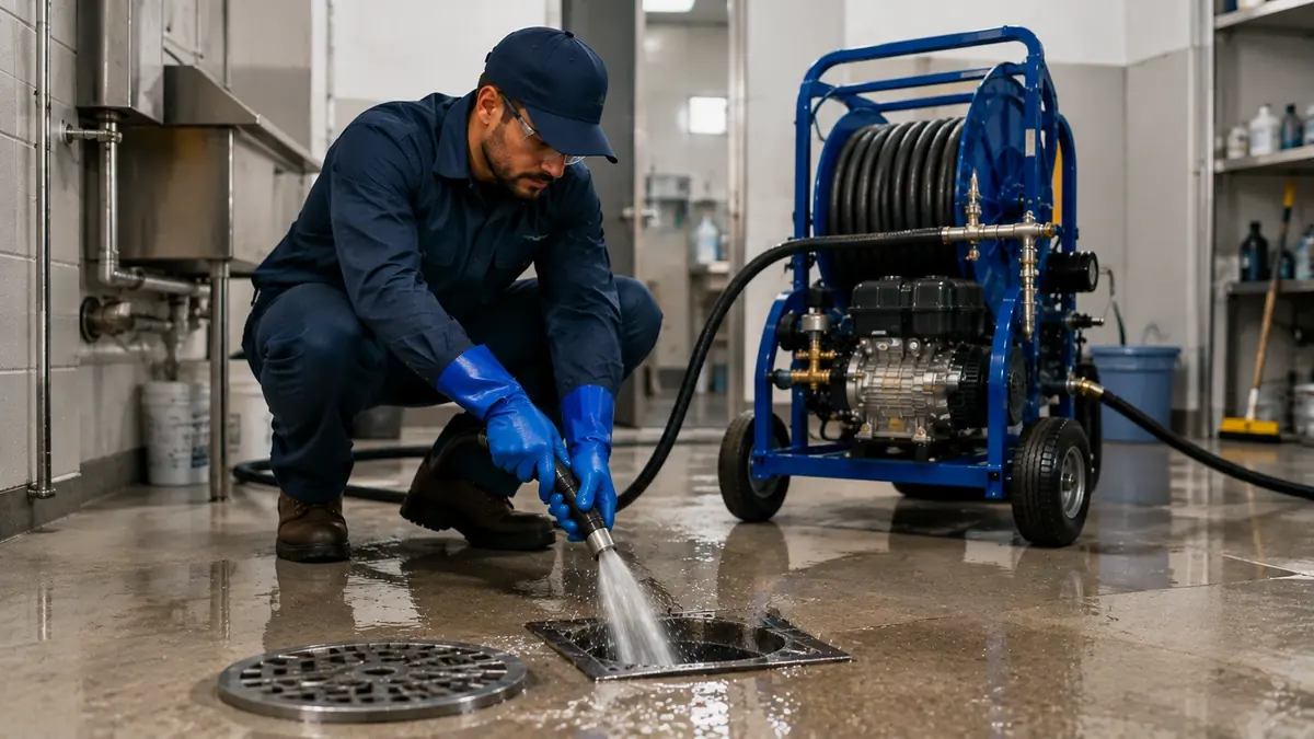Floor Drain Hydro Jet Cleaning in Poway