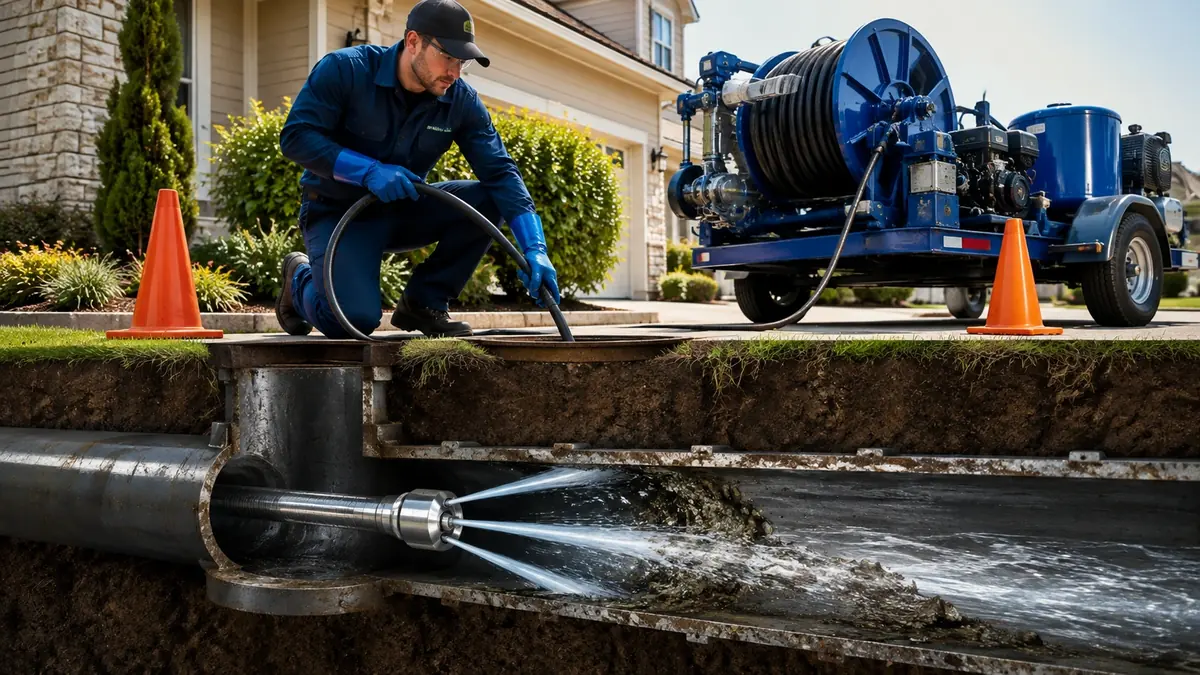 Main Sewer Line Hydro Jet Cleaning in Poway