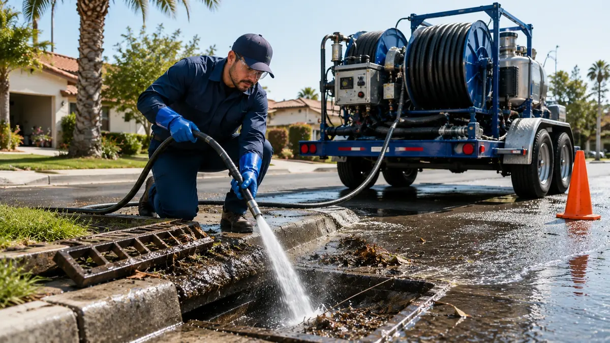 Storm Drain Hydro Jet Cleaning in Poway