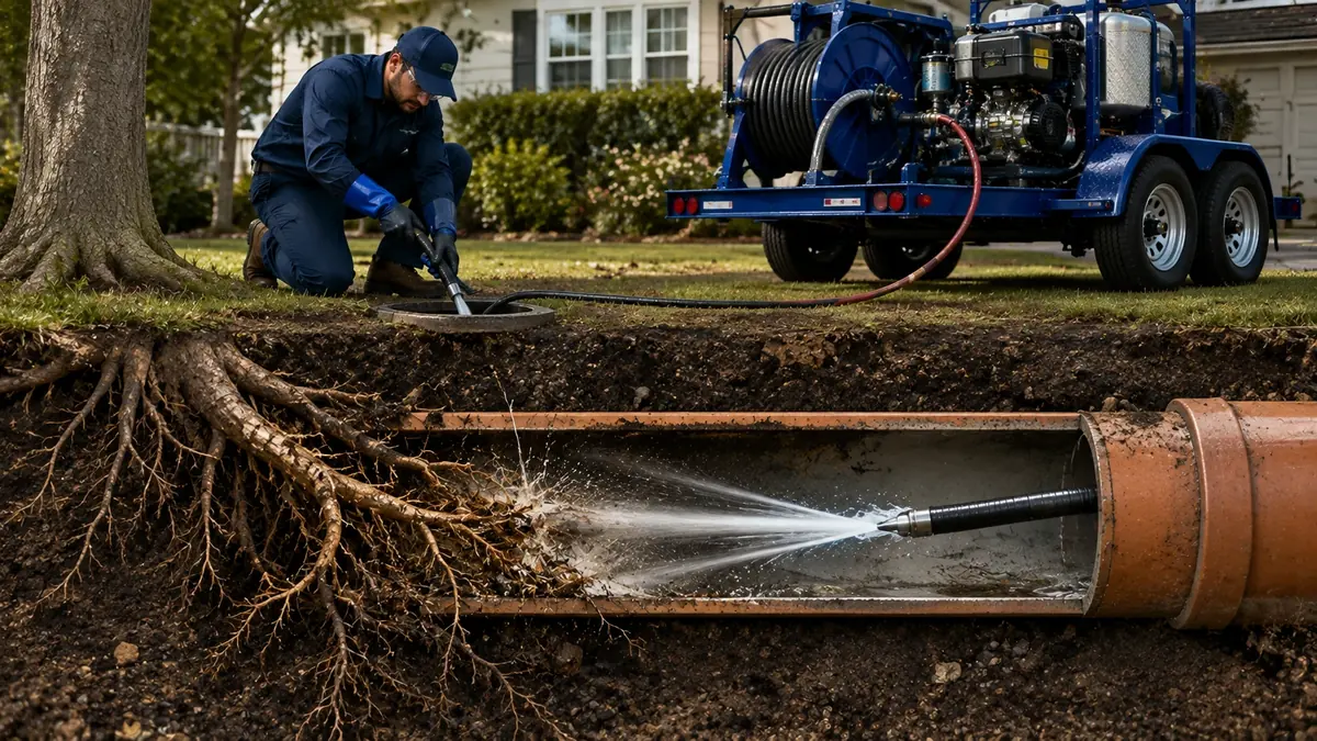 Tree Root Removal with Hydro Jetting in Poway